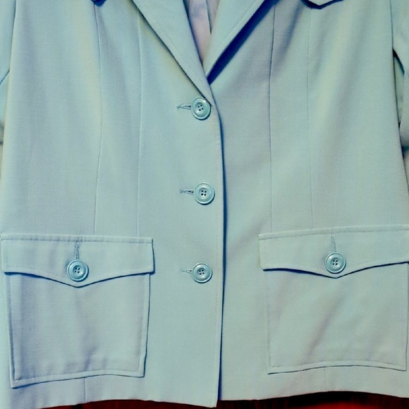 Beautiful Dressbarn Spring Blue Blazer Relaxed Fit Jacket, 2X, NWT - Picture 5 of 11